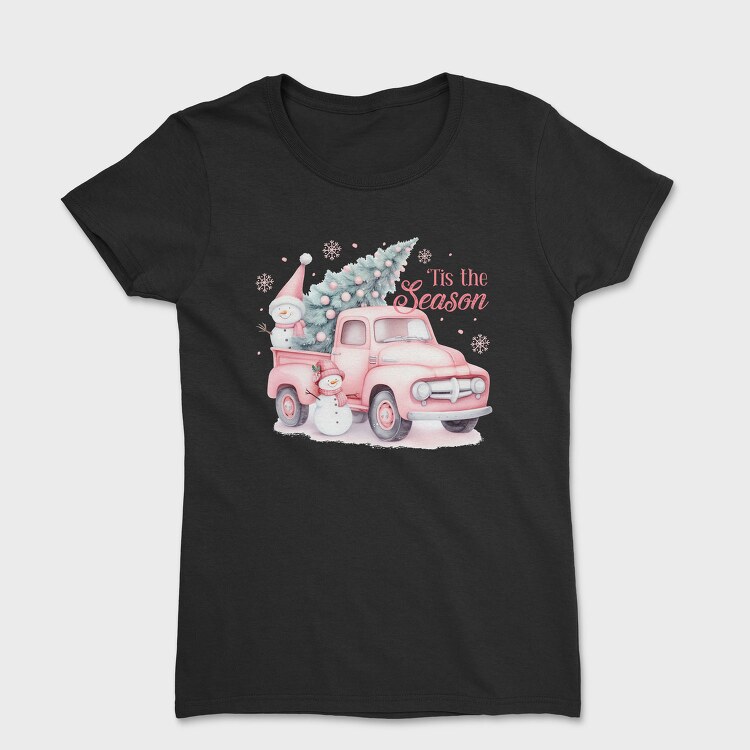 Pink Christmas Truck, Tricou Femei
