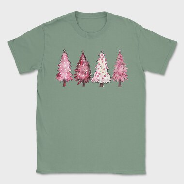 Pink Festive Trees, Tricou Barbati (Unisex)