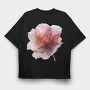 Pink Flower Glow, Tricou Oversize Barbati (Unisex)