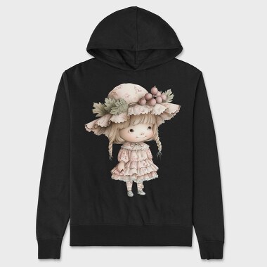 Pink Flower Lady Garden, Hanorac Oversize Barbati (Unisex)