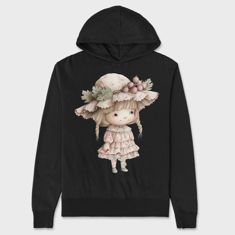 Pink Flower Lady Garden, Hanorac Oversize Barbati (Unisex)