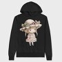 Pink Flower Lady Garden, Hanorac Oversize Barbati (Unisex)