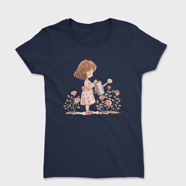 Pink Girl Watering, Tricou Femei