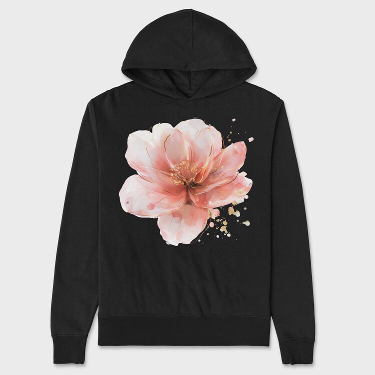 Pink Gold Lotus Glow, Hanorac Oversize Barbati (Unisex)