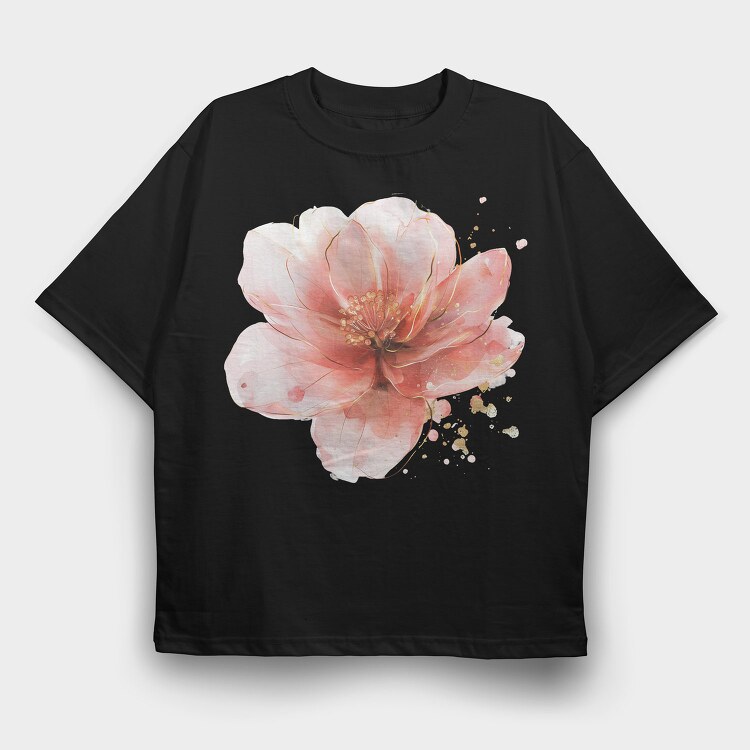 Pink Gold Lotus Glow, Tricou Oversize Barbati (Unisex)