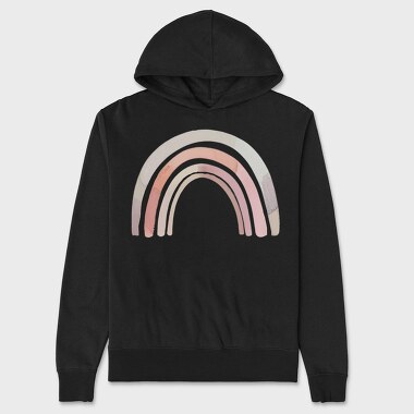 Pink Heart Rainbow, Hanorac Oversize Barbati (Unisex)
