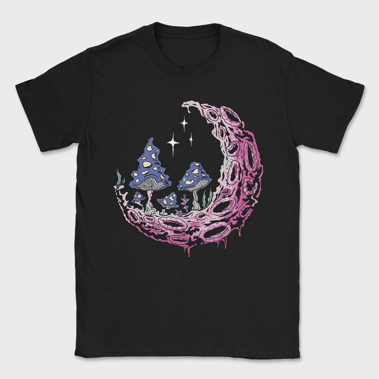 Psychedelic Moon, Tricou Barbati (Unisex)