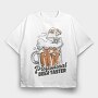 Professional Beer Tester, Tricou Oversize Barbati (Unisex)