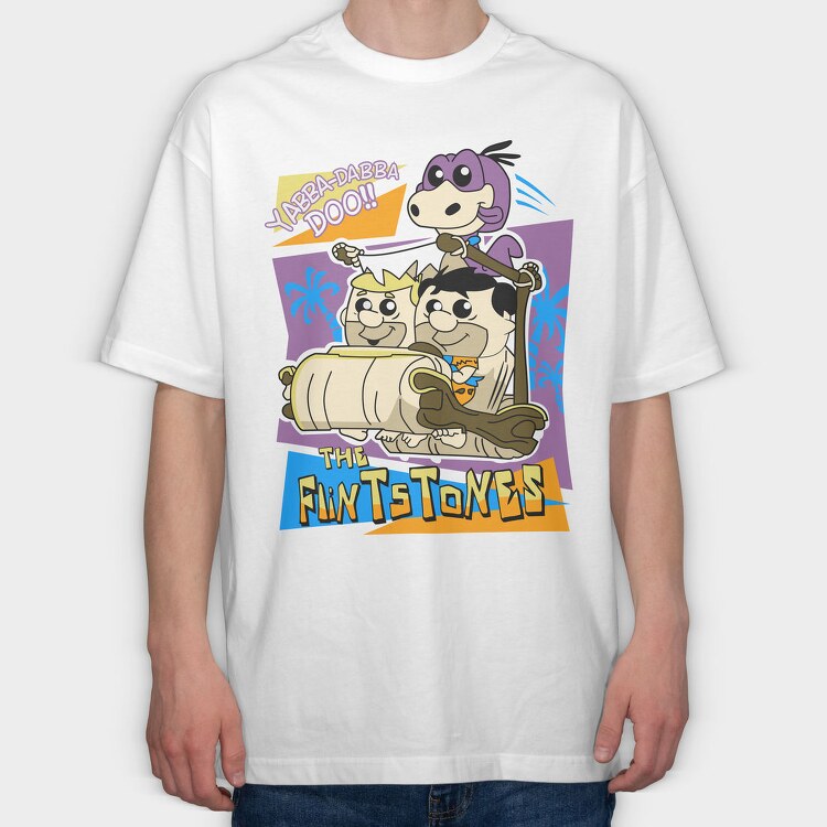 Yabba Dabba Doo Beach, Tricou Oversize Barbati (Unisex)