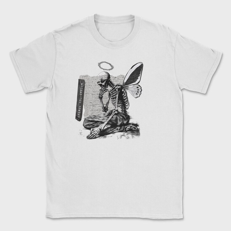 Prayer Skeleton, Tricou Barbati (Unisex)
