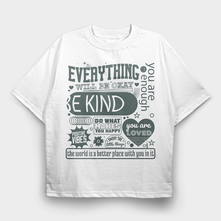 Positive Vibration Set, Tricou Oversize Barbati (Unisex)