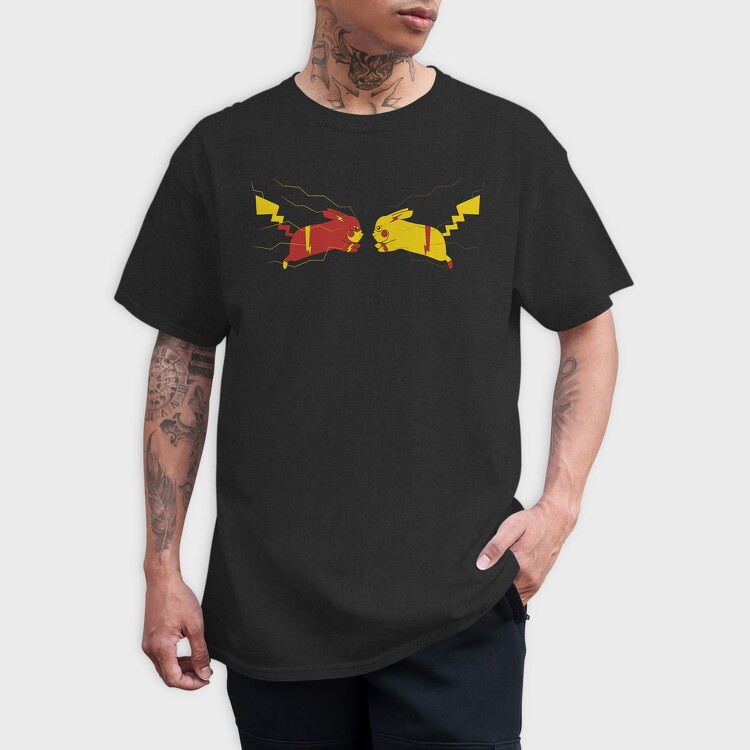 Electric Flash Pikachu, Tricou Barbati (Unisex)