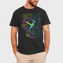 Neon Wolf Howl 4, Tricou Barbati (Unisex)