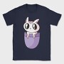 Pocket Cute Cat, Tricou Barbati (Unisex)