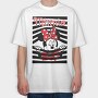 Minnie Mouse Stripes, Tricou Oversize Barbati (Unisex)