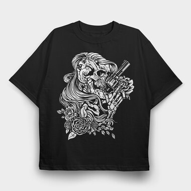 Neon Wolf Howl 2, Tricou Oversize Barbati (Unisex)