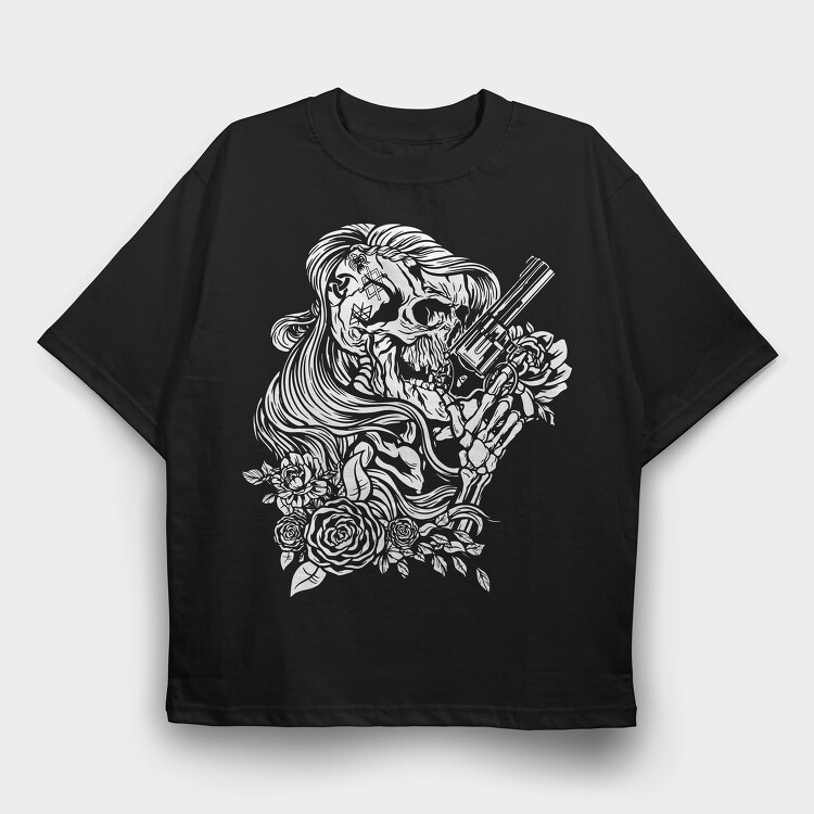 Neon Wolf Howl 2, Tricou Oversize Barbati (Unisex)