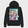 Neon Wolf Howl, Hanorac Oversize Barbati (Unisex)