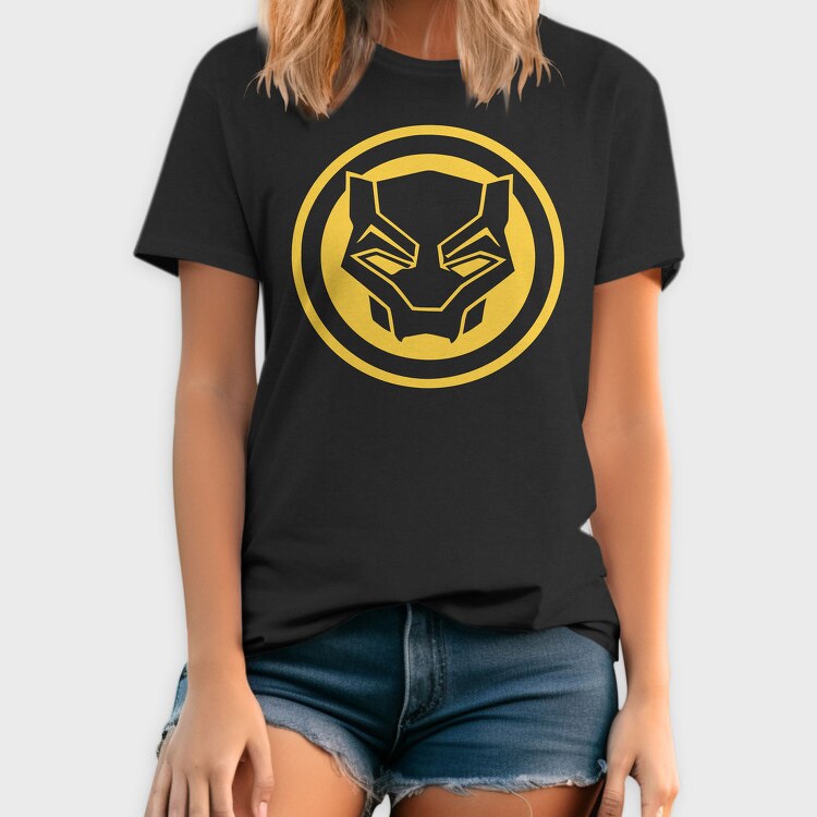 Yellow Panther Mask, Tricou Barbati (Unisex)