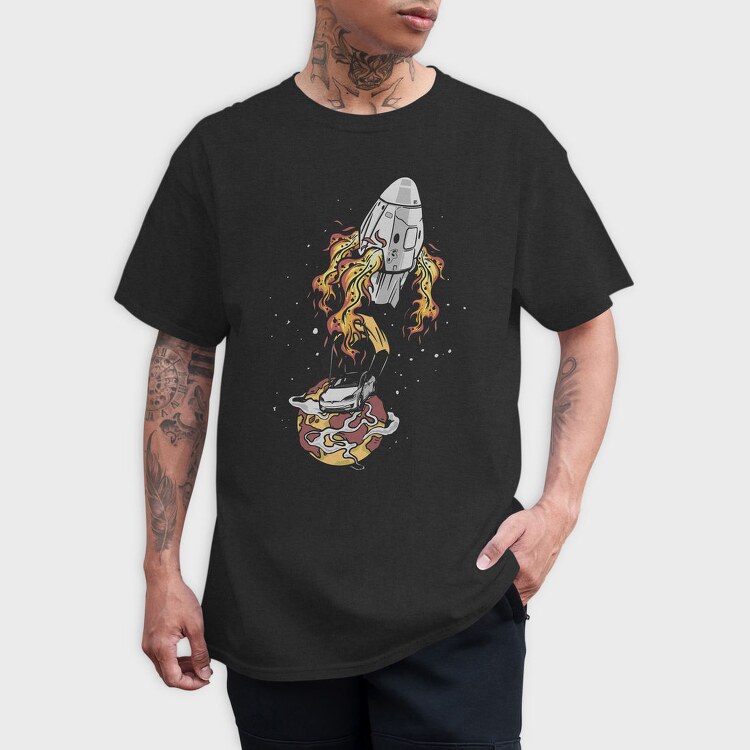 Space Rocket Car, Tricou Barbati (Unisex)