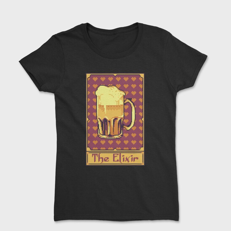 Pixelart Tarot Card the Elixir, Tricou Femei