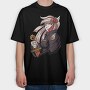 Red Eye Ninja, Tricou Oversize Barbati (Unisex)