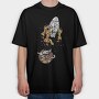 Space Rocket Car, Tricou Oversize Barbati (Unisex)