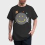 Space Smiley Astronaut, Tricou Barbati (Unisex)