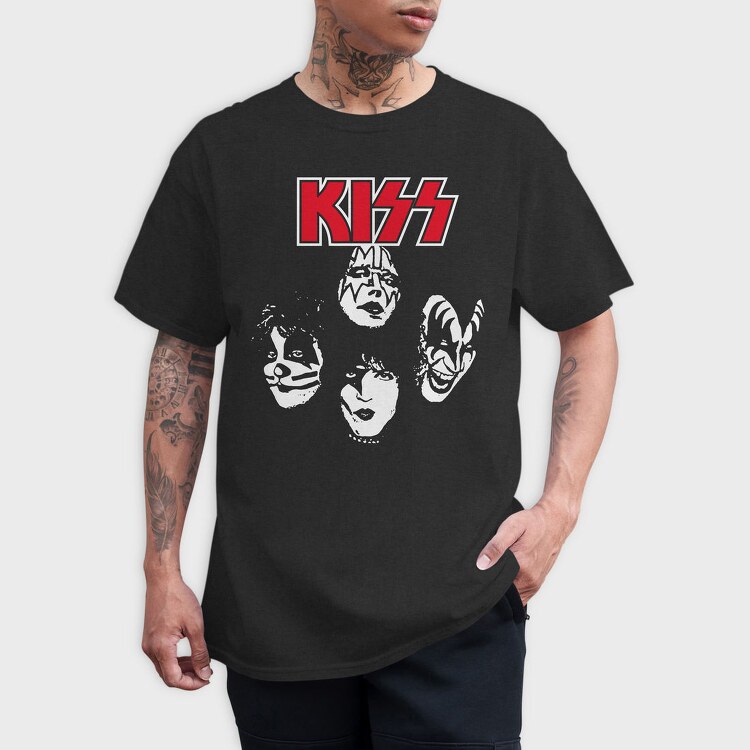 Kiss Lightning Bolt, Tricou Barbati (Unisex)