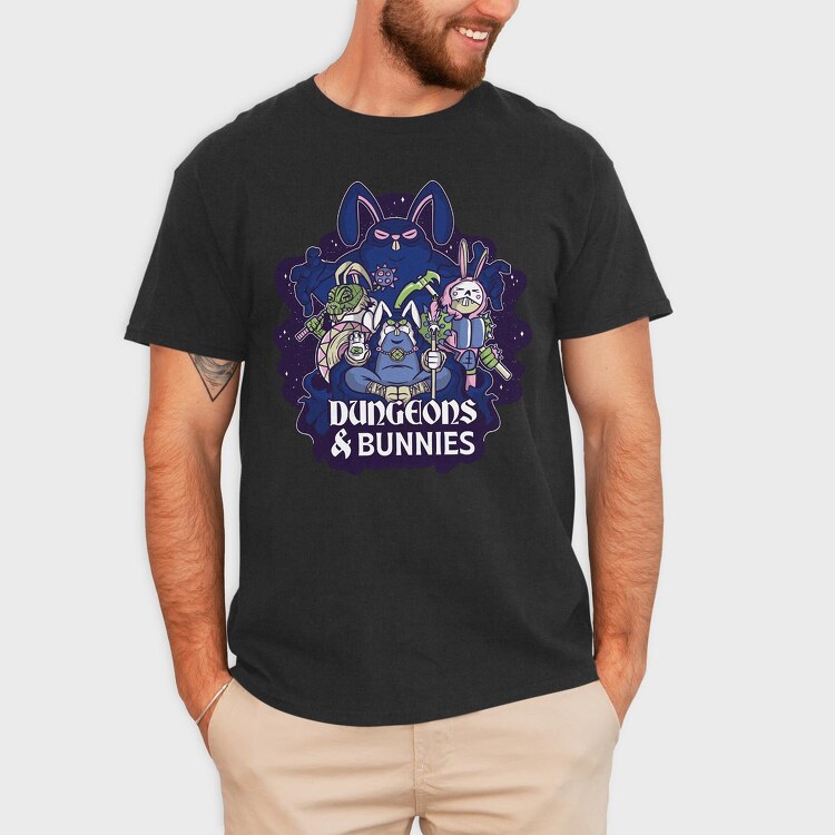 Dungeons And Rabbits, Tricou Barbati (Unisex)