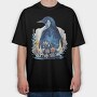 Penguin Starry Night, Tricou Oversize Barbati (Unisex)