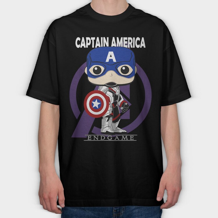 Captain America Endgame, Tricou Oversize Barbati (Unisex)