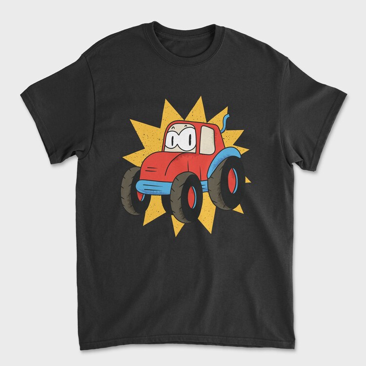 Cartoon Tractor, Tricou Barbati (Unisex)