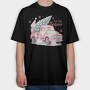 Pink Christmas Truck, Tricou Oversize Barbati (Unisex)