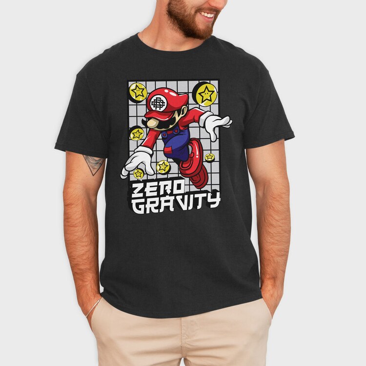 Zero Gravity Mario, Tricou Barbati (Unisex)