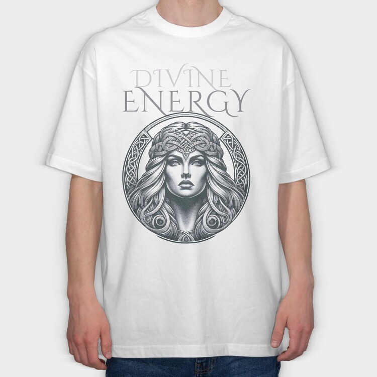 Celtic Goddess Divine Energy, Tricou Oversize Barbati (Unisex)