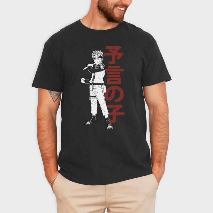 Red Kanji Words, Tricou Barbati (Unisex)