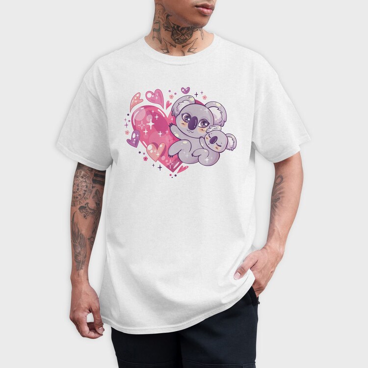Koala Heart Hug, Tricou Barbati (Unisex)