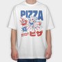 Pizza Monster, Tricou Oversize Barbati (Unisex)