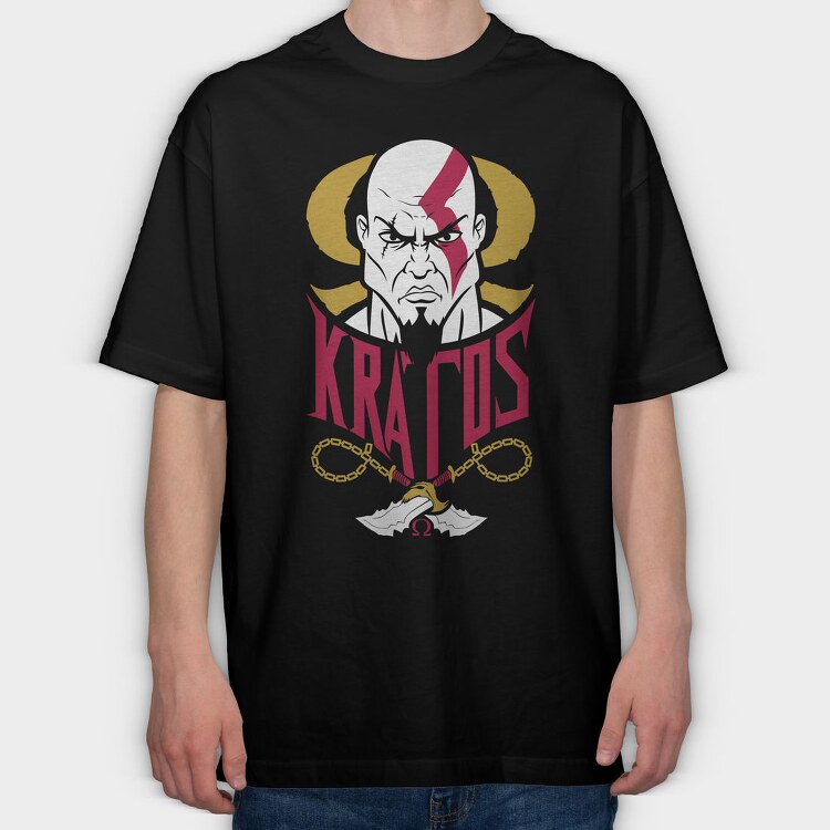Kratos Warrior, Tricou Oversize Barbati (Unisex)