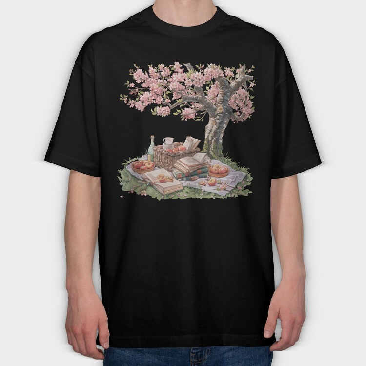 Picnic Books Apples, Tricou Oversize Barbati (Unisex)