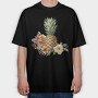 Pineapple Flowers Leaves, Tricou Oversize Barbati (Unisex)