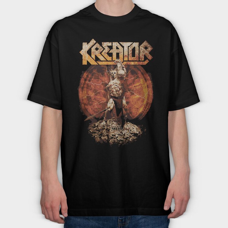 Kreator Warrior, Tricou Oversize Barbati (Unisex)