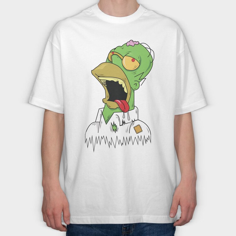 Zombie Tongue Out, Tricou Oversize Barbati (Unisex)