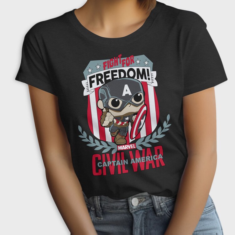 Fight For Freedom Captain America, Tricou Femei