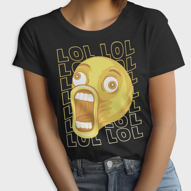 Laughing Emoji Scream, Tricou Femei