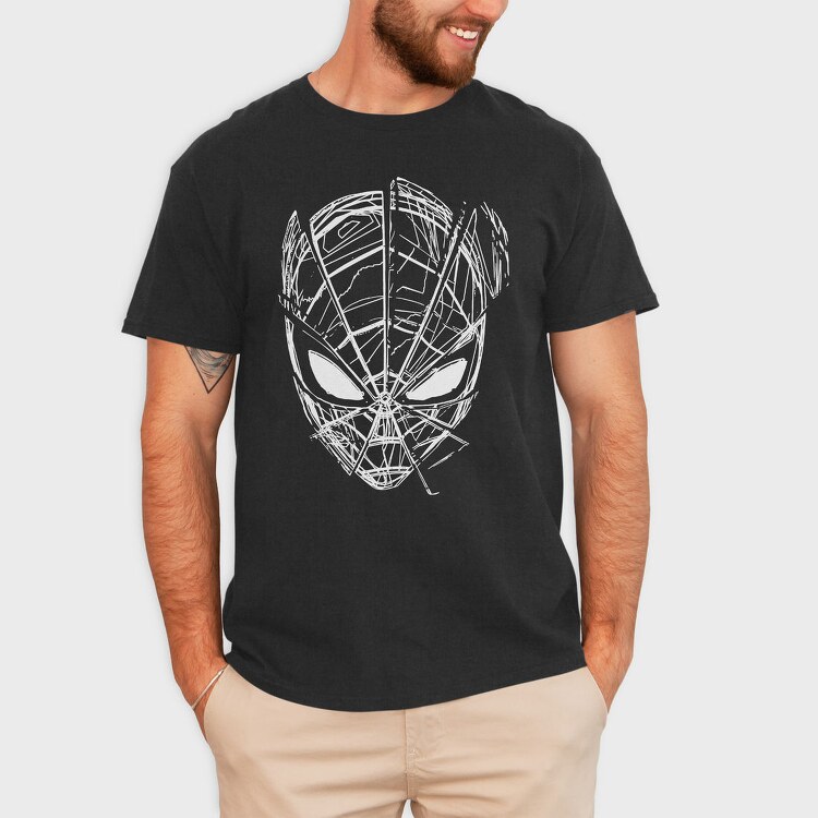 Spiderman Web Sketch, Tricou Barbati (Unisex)