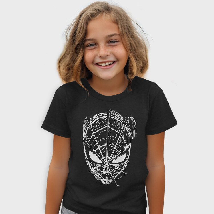 Spiderman Web Sketch, Tricou Copii