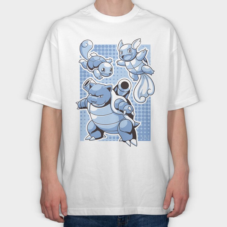 Squirtle Splash, Tricou Oversize Barbati (Unisex)