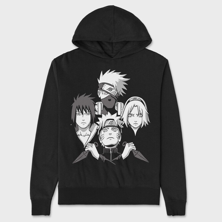 Ninja Trio Shadows, Hanorac Oversize Barbati (Unisex)